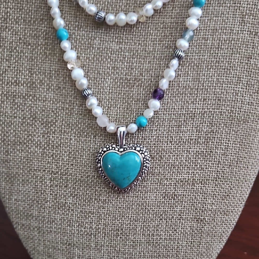 Whitney Kelly Turquoise Heart Pendant